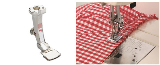 Pied presseur fronceur