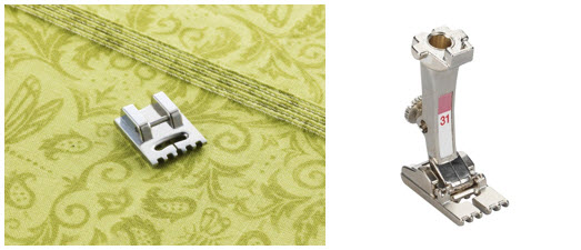 Pied presseur nervures