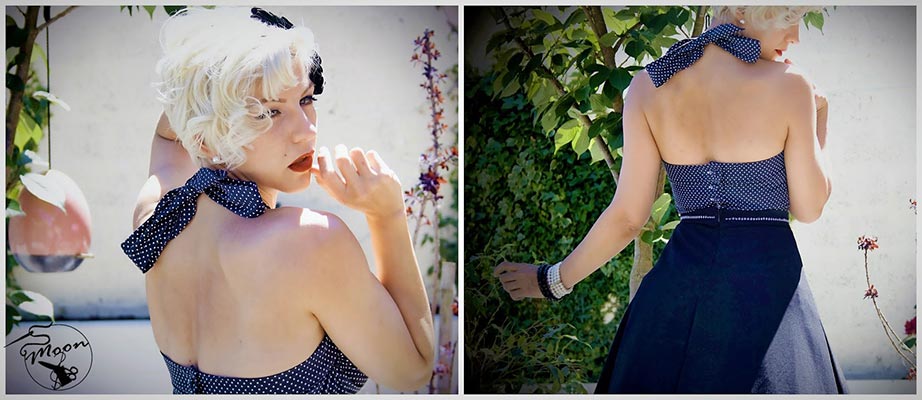 Réalisation d'un haut bustier avec jupe évasée 70s