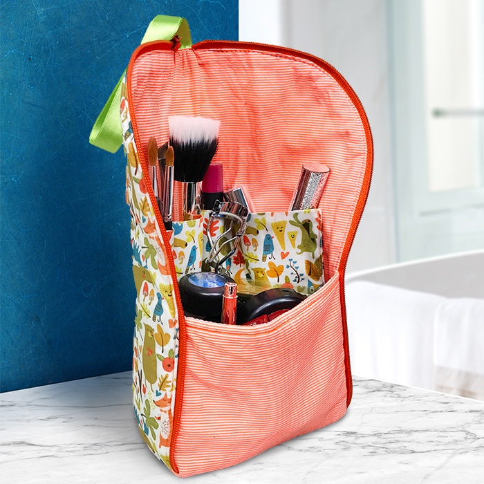 Trousse de maquillage zippée