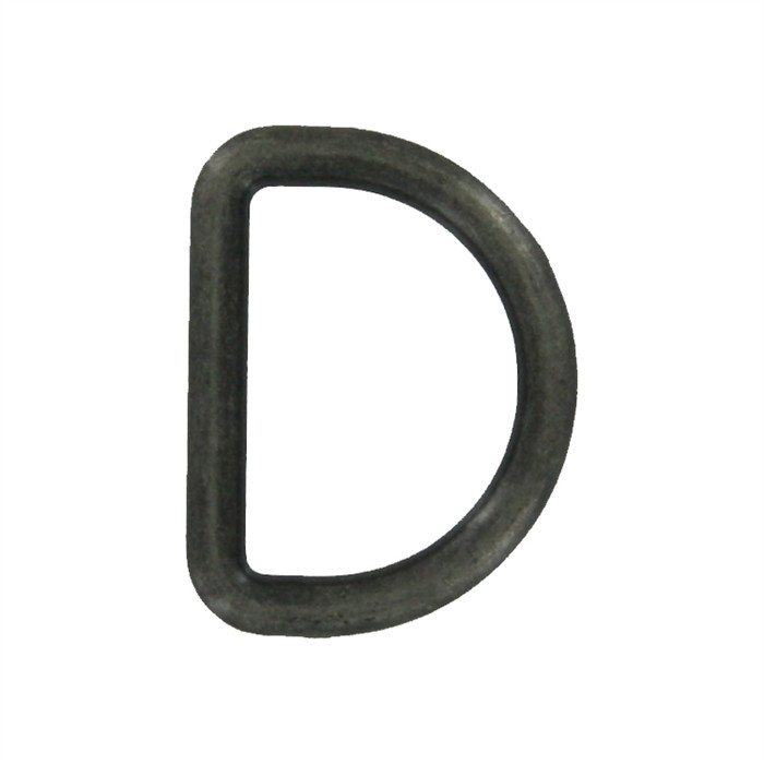 Anneau métallique en D 10mm arg. vieilli Anneau métallique en D 10mm arg. vieilli