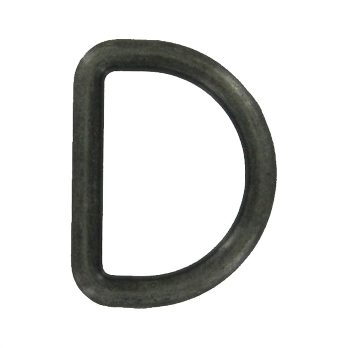 Anneau métallique en D 20mm arg. vielli Anneau métallique en D 20mm arg. vielli