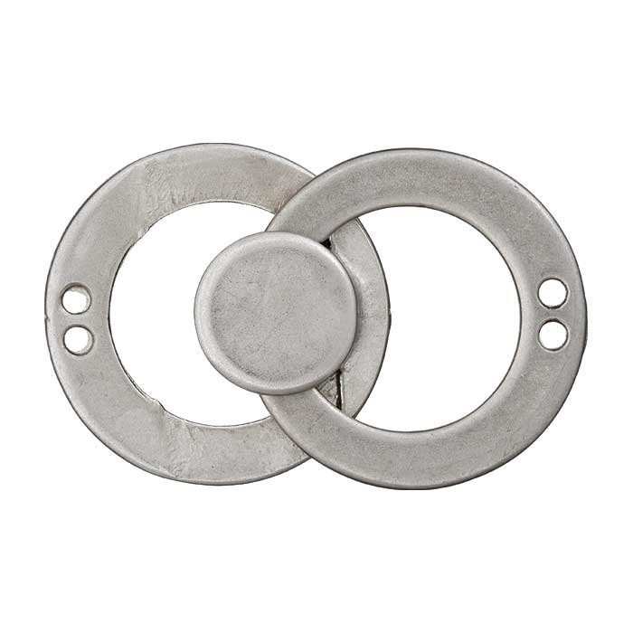 Attache boucle métallique argent 50mm Attache boucle métallique argent 50mm