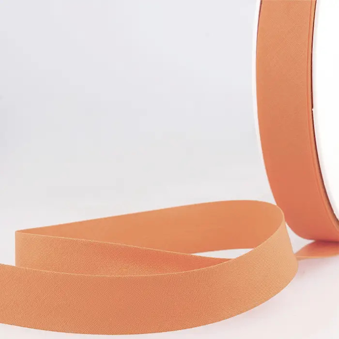 Biais étroit 20mm saumon au mètre Biais étroit 20mm saumon au mètre