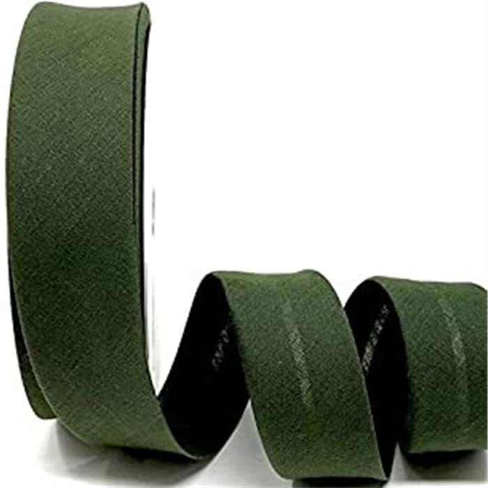 Biais étroit 20mm vert olive au mètre Biais étroit 20mm vert olive au mètre