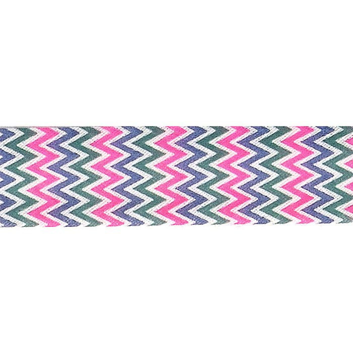 Biais rose vert bleu 20mm au mètre Biais rose vert bleu 20mm au mètre