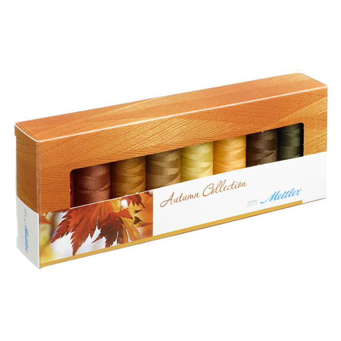Boîte de bobines Mettler Seralon 8x200m Autumne n°100 Boîte de bobines Mettler Seralon 8x200m Autumne n°100