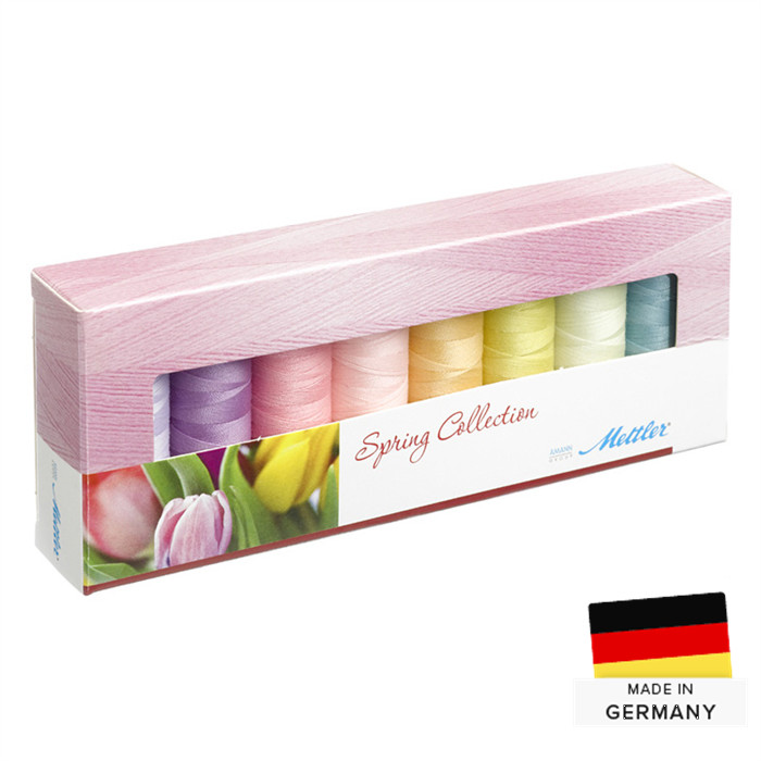 Boîte de bobines Mettler Seralon 8x200m Spring n°100 Boîte de bobines Mettler Seralon 8x200m Spring n°100