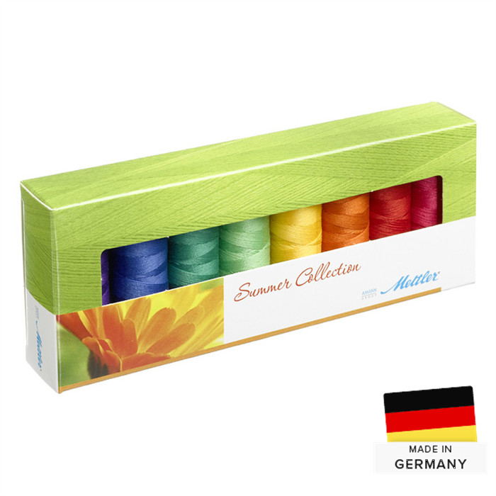 Boîte de bobines Mettler Seralon 8x200m Summer n°100 Boîte de bobines Mettler Seralon 8x200m Summer n°100