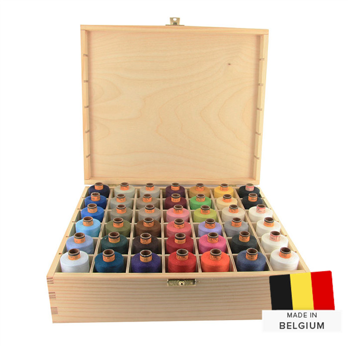 Boîte en pin 42 cases Belfil, Gutermann Boîte en pin 42 cases Belfil, Gutermann
