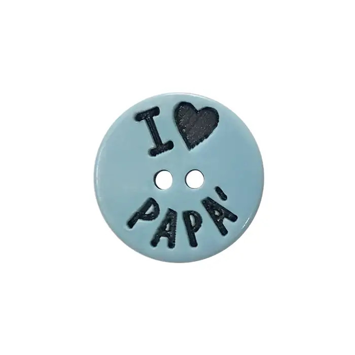 Bouton 15mm Papa bleu clair et foncé Bouton 15mm Papa bleu clair et foncé