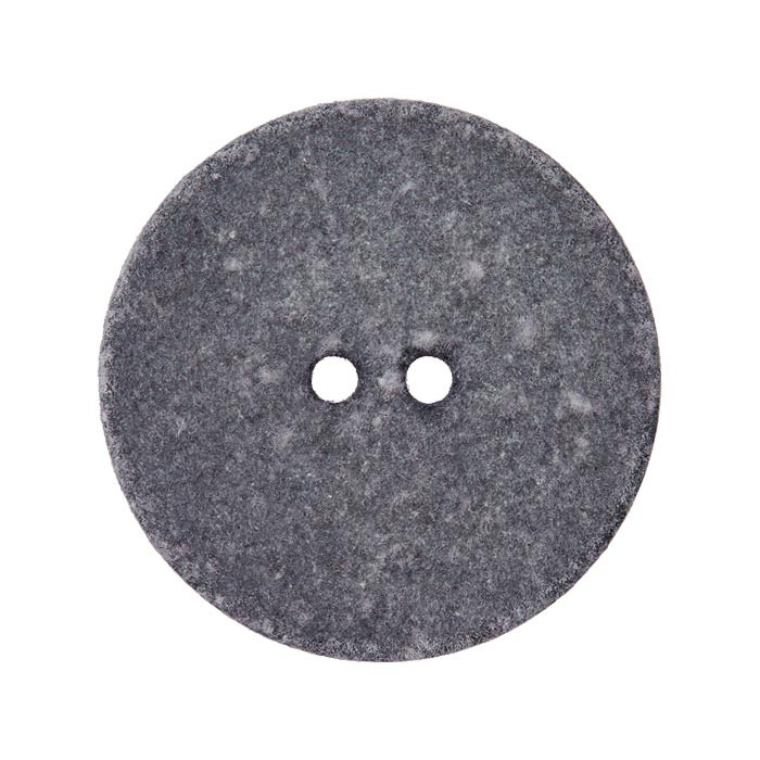 Bouton 2 trous coton/pol. recyclé gris Bouton 2 trous coton/pol. recyclé gris