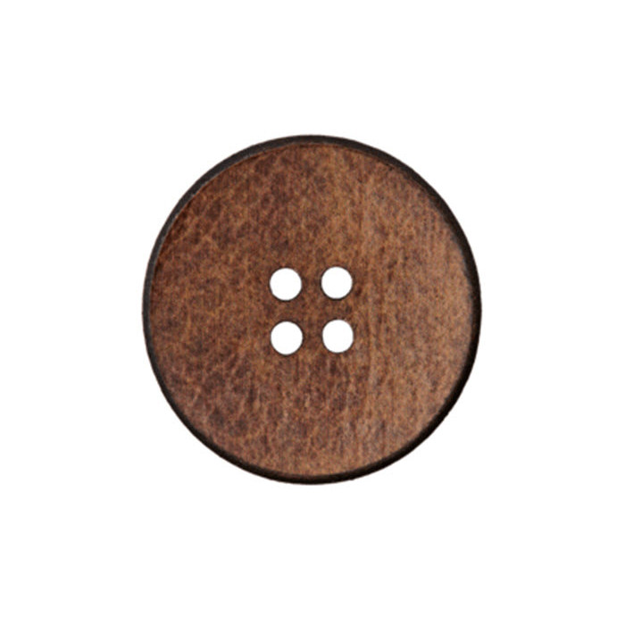 Bouton 4 trous cuir recyclé 12mm Bouton 4 trous cuir recyclé 12mm