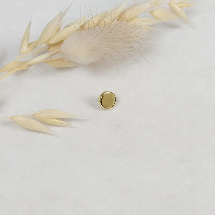 Bouton métal rond or 6mm Bouton métal rond or 6mm
