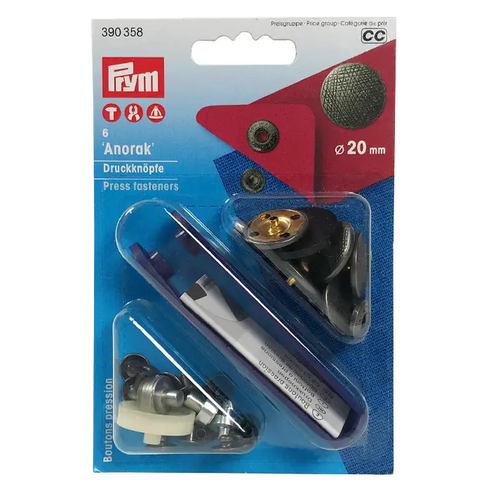 Boutons pression Anorak 20mm Spirit - Argent antique Boutons pression Anorak 20mm Spirit - Argent antique