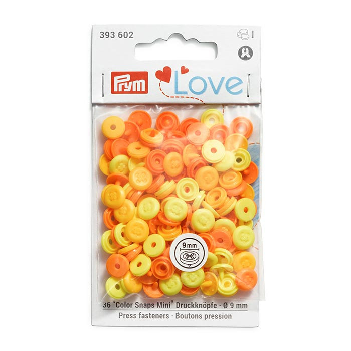 Boutons pression Color Snaps Mini Jaune Boutons pression Color Snaps Mini Jaune