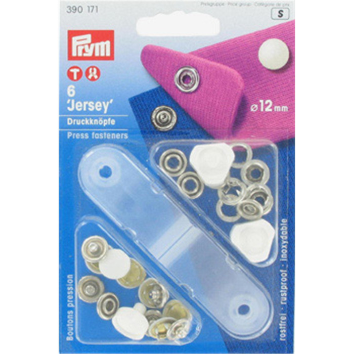 Boutons pression jersey 12mm blanc Prym Boutons pression jersey 12mm blanc Prym