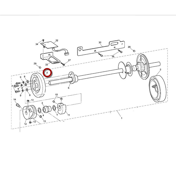 Came axe supérieur Brother PR Came axe supérieur Brother PR