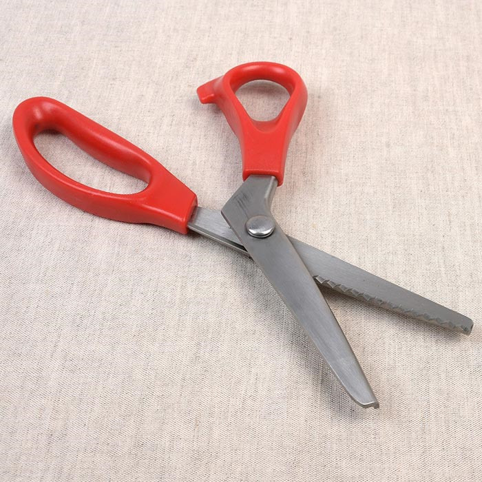 Ciseaux cranteur pour gauchers 23,5 cm rouge Ciseaux cranteur pour gauchers 23,5 cm rouge