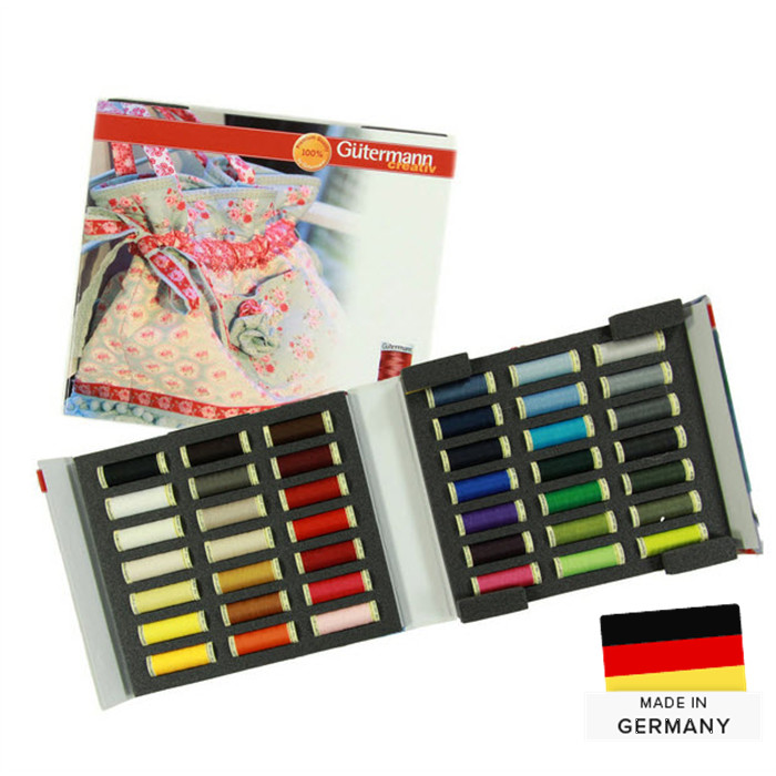 Coffret de 42 bobines de fils à coudre 100 m Gutermann Coffret de 42 bobines de fils à coudre 100 m Gutermann