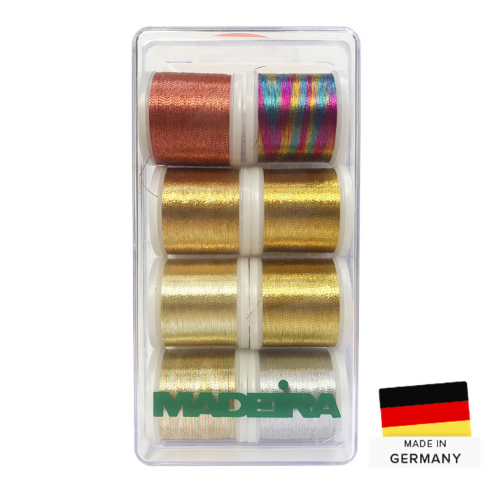 Coffret de fils Madeira Metallic 8x200m N°40 Coffret de fils Madeira Metallic 8x200m N°40