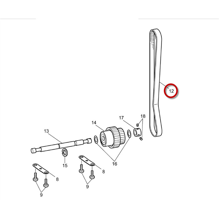 Courroie d'entrainement, principale PR Courroie d'entrainement, principale PR