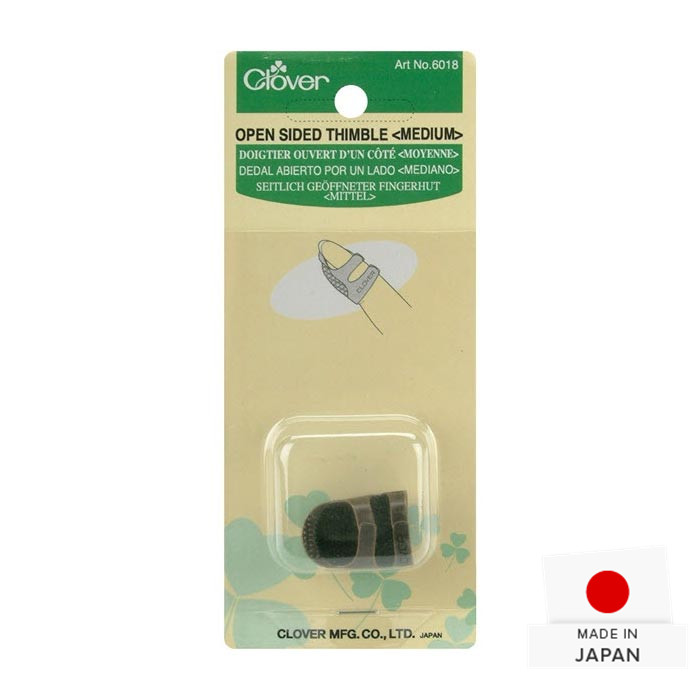 Dé à coudre métal ouvert d'un côté moyen Clover Dé à coudre métal ouvert d'un côté moyen Clover