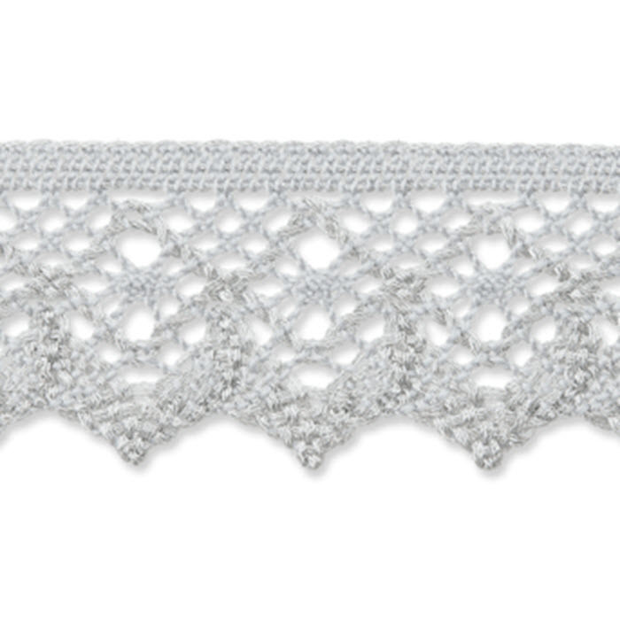 Dentelle aux fuseaux 30mm gris au mètre Dentelle aux fuseaux 30mm gris au mètre