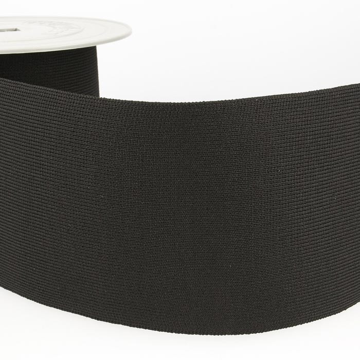 Elastique extensible 2 sens 10 cm noir au mètre Elastique extensible 2 sens 10 cm noir au mètre
