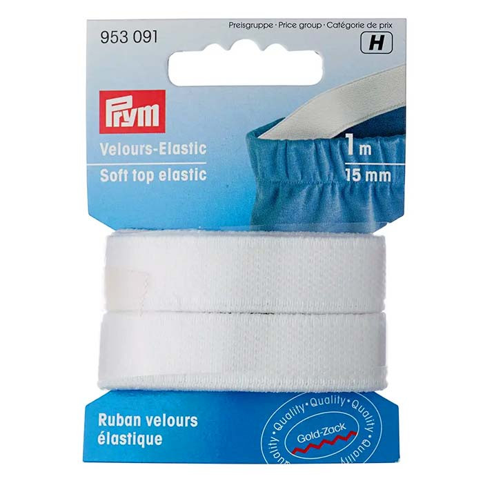 Elastique velours 15mm x 1m Elastique velours 15mm x 1m