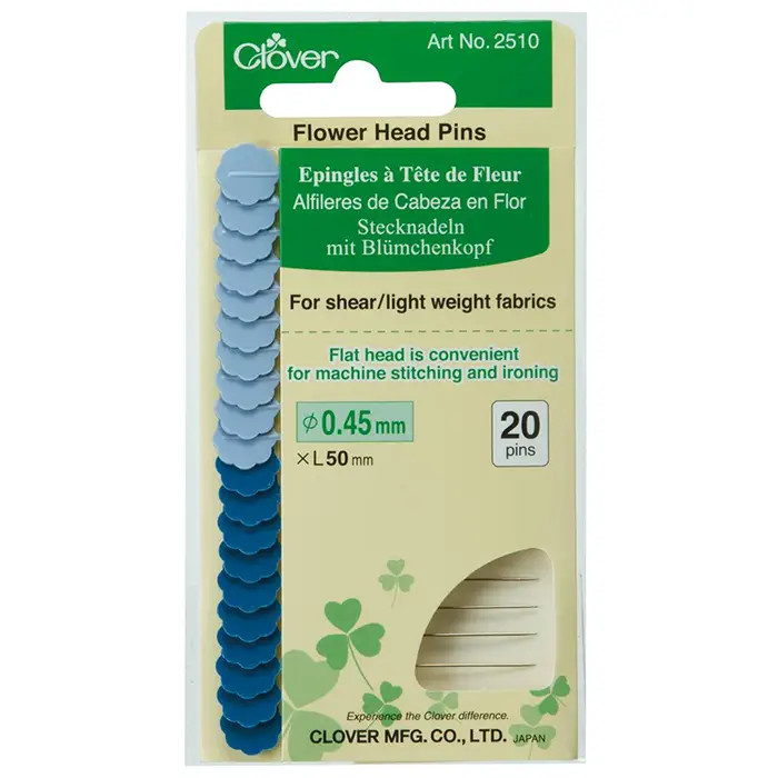 Epingles (20) fines à tête fleur Clover Epingles (20) fines à tête fleur Clover