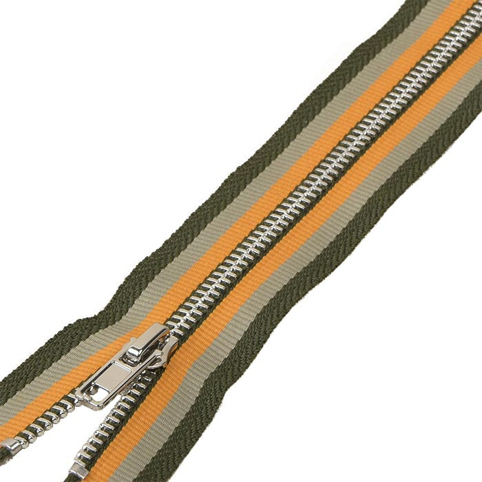 Fermeture non séparable kaki/orange 20cm Fermeture non séparable kaki/orange 20cm