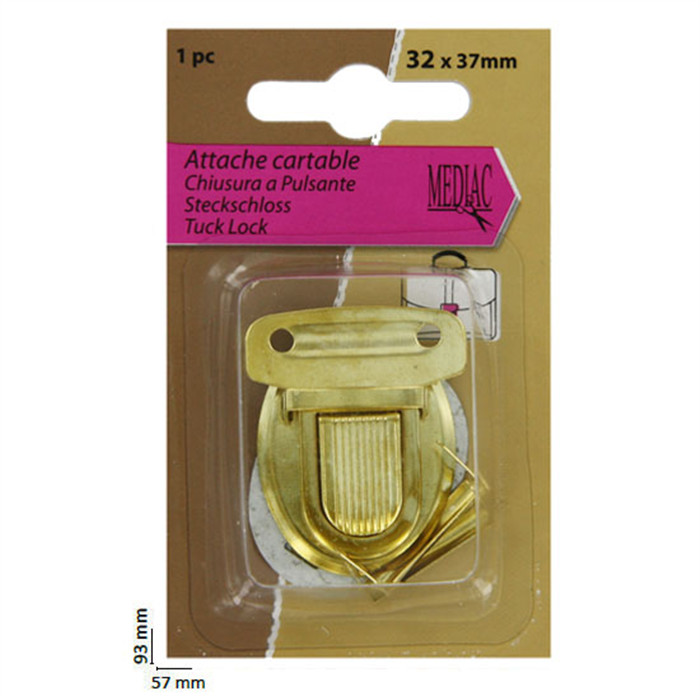 Fermoir cartable 32x37mm doré Fermoir cartable 32x37mm doré