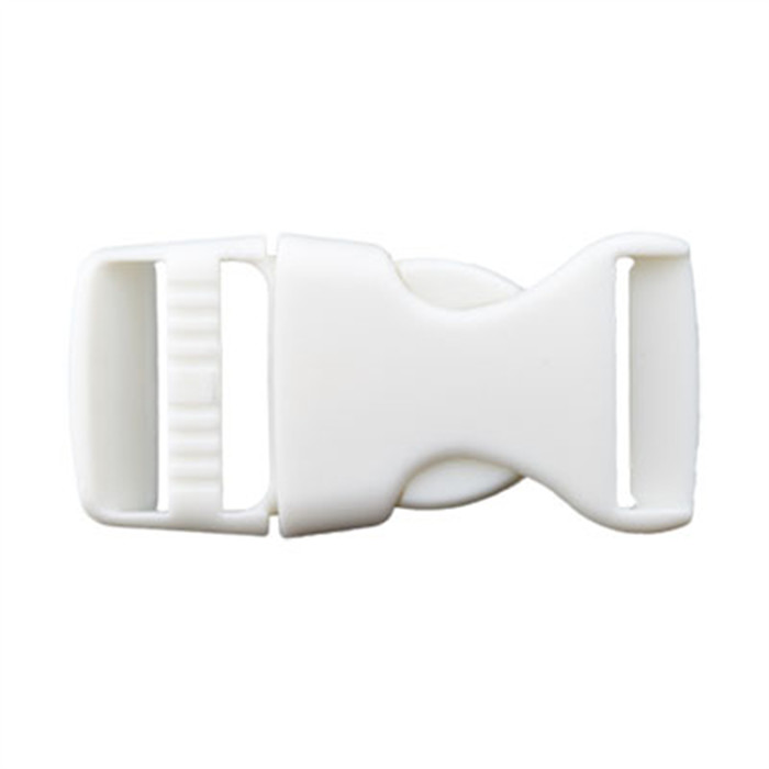 Fermoir sac à dos polyester 32mm blanc Fermoir sac à dos polyester 32mm blanc