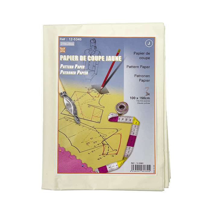 Feuilles (3) 100x150cm papier patron jaune Feuilles (3) 100x150cm papier patron jaune