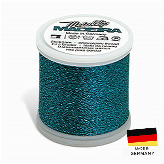 Fil à broder Madeira Metallic 065 Turquoise Fil à broder Madeira Metallic 065 Turquoise