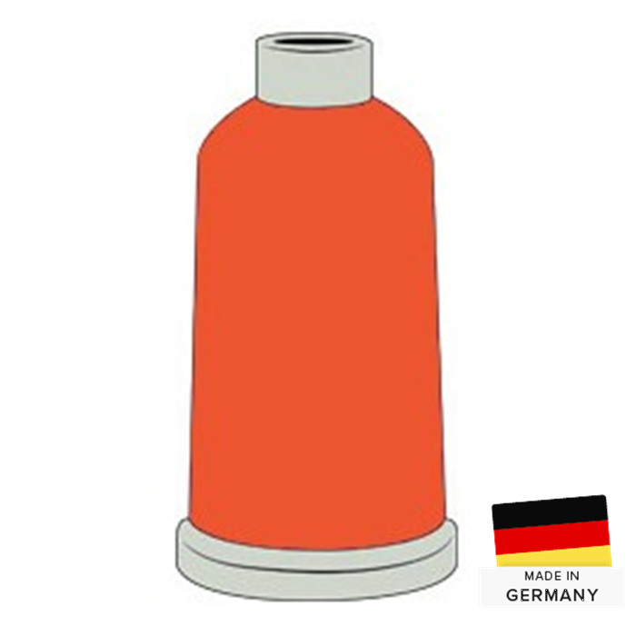 Fil à broder Madeira Polyneon n°60 1500m 1678 orange corail Fil à broder Madeira Polyneon n°60 1500m 1678 orange corail