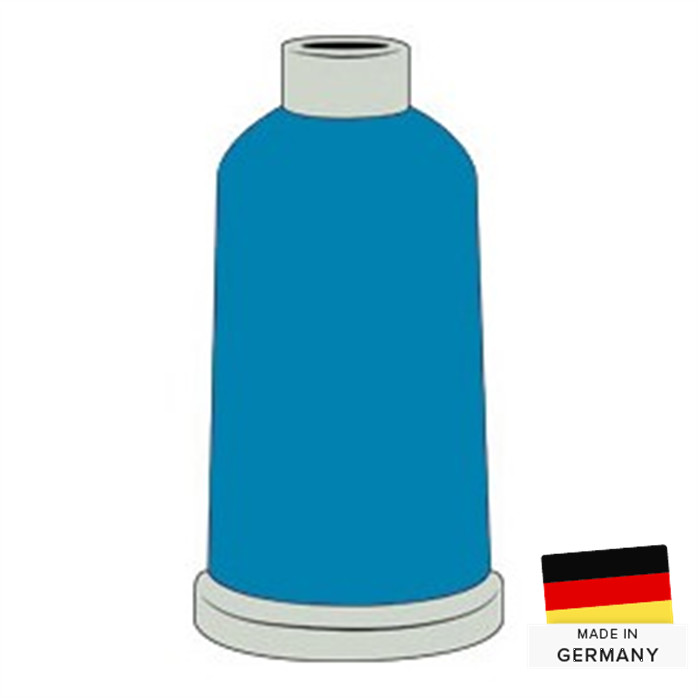 Fil à broder Madeira Polyneon n°60 1500m 1977 bleu paon Fil à broder Madeira Polyneon n°60 1500m 1977 bleu paon