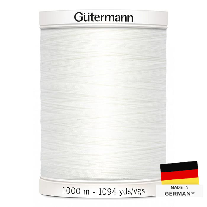 Fil à coudre Gutermann polyester 1000m 800 Blanc Fil à coudre Gutermann polyester 1000m 800 Blanc