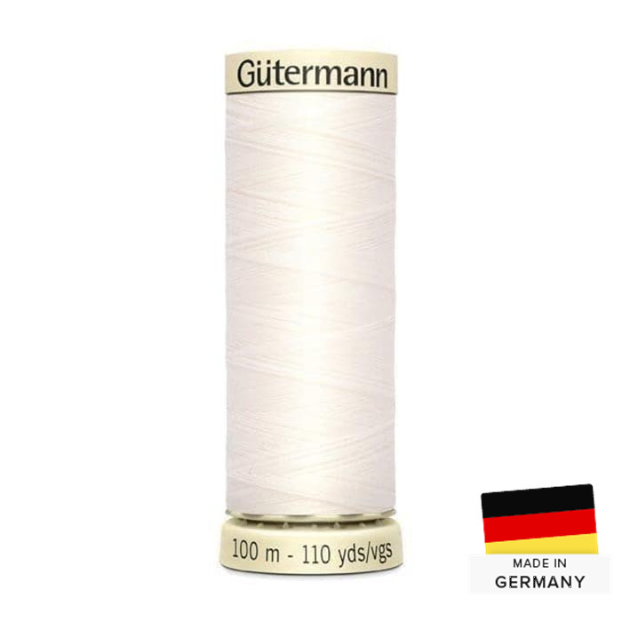 Fil à coudre Gutermann Polyester 200m 111 Blanc Cassé Fil à coudre Gutermann Polyester 200m 111 Blanc Cassé