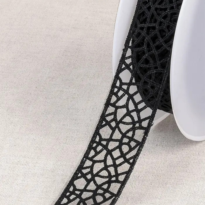 Guipure noire 30mm au mètre Guipure noire 30mm au mètre