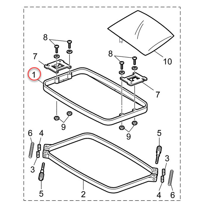 Intérieur cadre à broder 360x200mm PR Intérieur cadre à broder 360x200mm PR