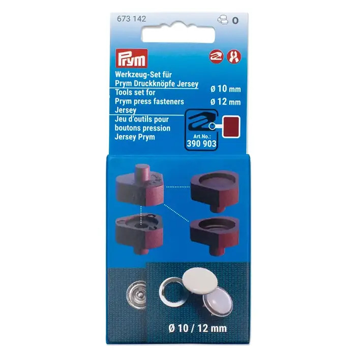 Jeu d'outils pour boutons pression Jersey 10 et 12mm PRYM Jeu d'outils pour boutons pression Jersey 10 et 12mm PRYM