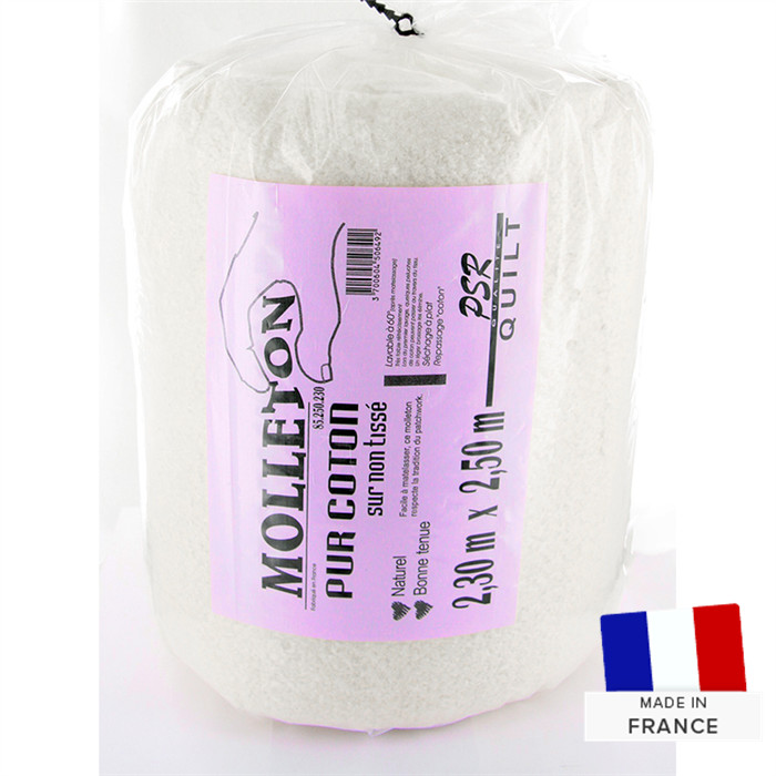 Molleton coton sur non tissé 2.30x2.50m Molleton coton sur non tissé 2.30x2.50m