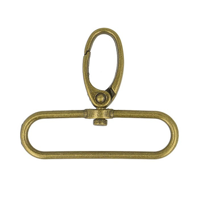 Mousqueton pour sangle or antique 50mm Mousqueton pour sangle or antique 50mm