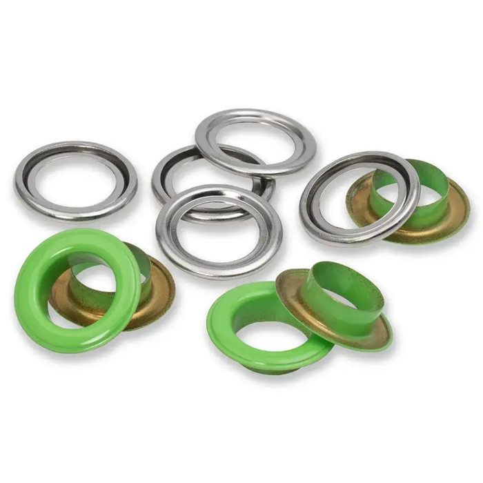 Oeillets avec rondelles 14mm Vert Clair Prym Oeillets avec rondelles 14mm Vert Clair Prym