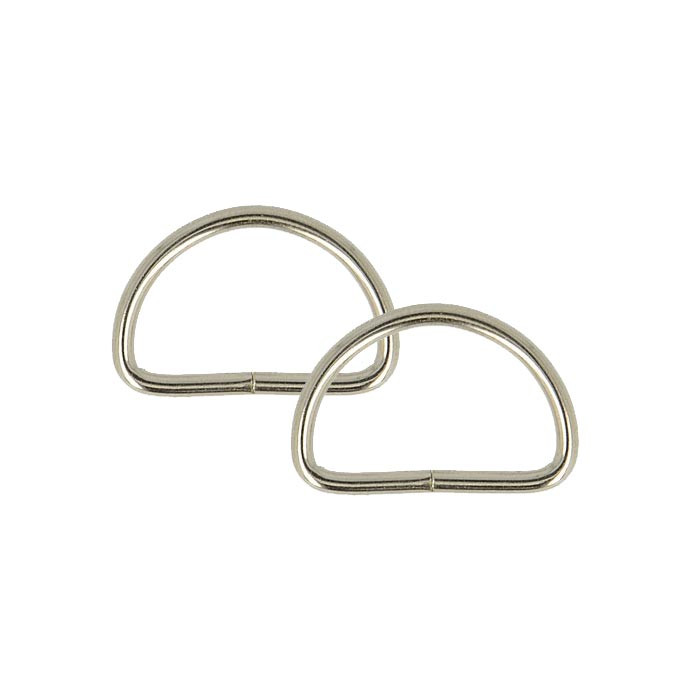 Passants (2) demi-ronds argent 20mm Passants (2) demi-ronds argent 20mm