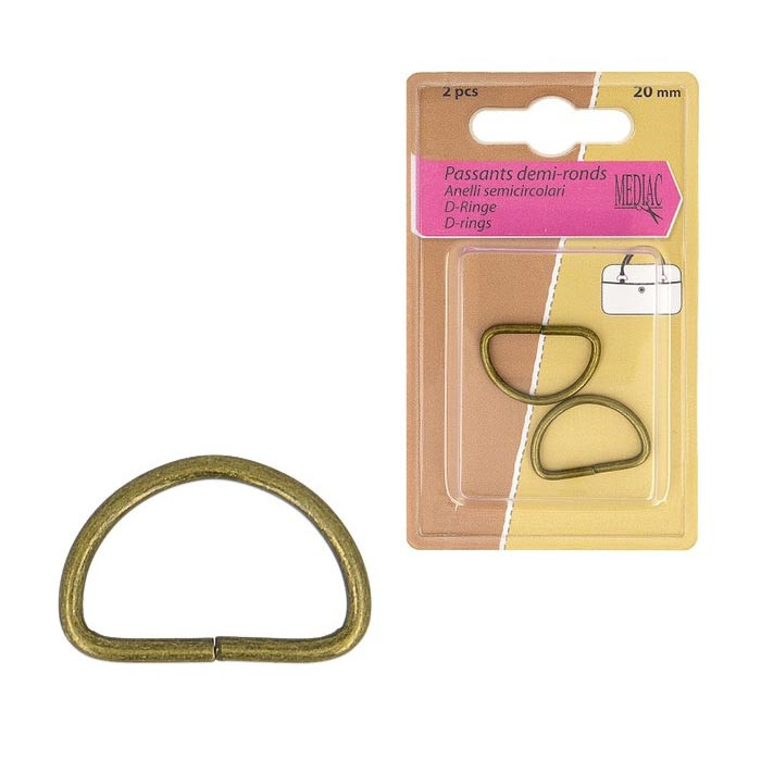 Passants (2) demi-ronds or antique 20mm Passants (2) demi-ronds or antique 20mm