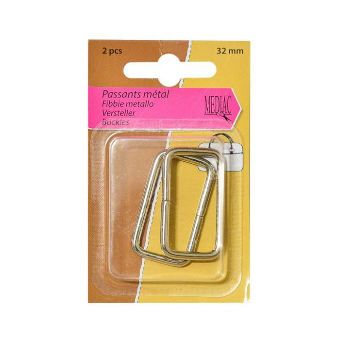 Passants métal argent 32mm Passants métal argent 32mm