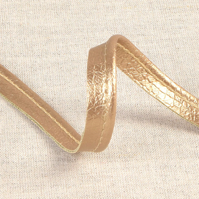 Passepoil simili 10mm doré au mètre Passepoil simili 10mm doré au mètre